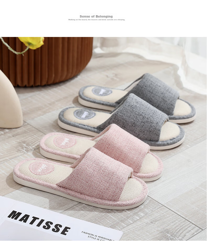 TZLDN Indoor Linen Slippers for Men, Summer 2026 Couple's Home Cotton And Linen Sandals for Men And Wome 10