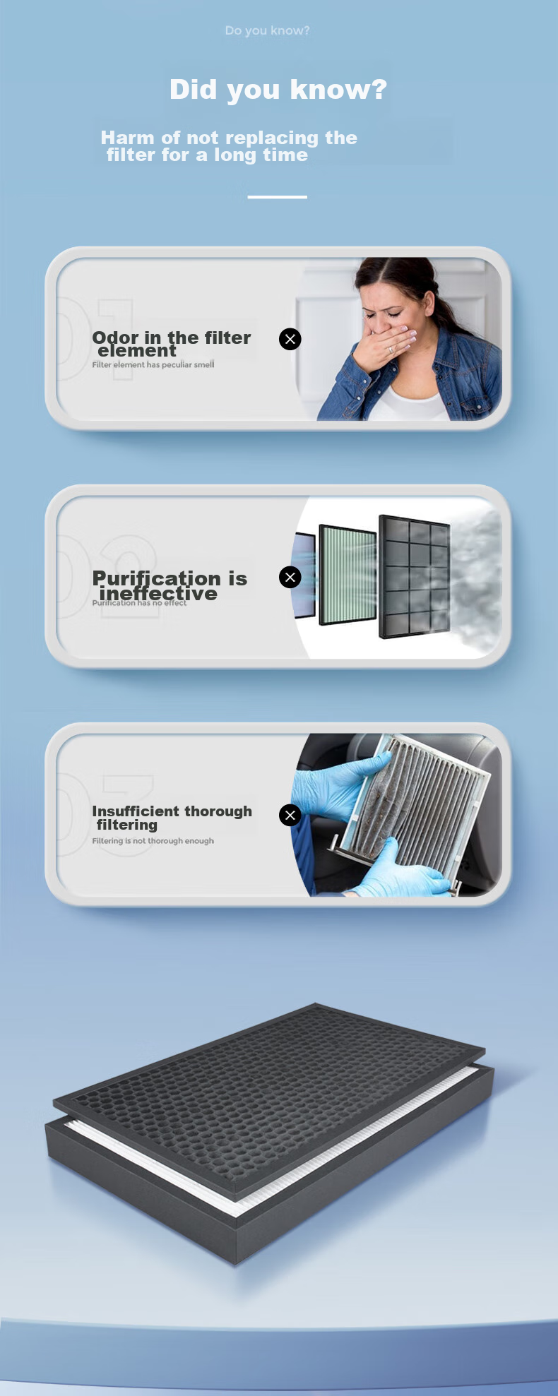 KISSAIR Compatible Air Purifier Filter for Panasonic F-PXF35C/F-PDF35C/F Air Purifier Filter Element 2