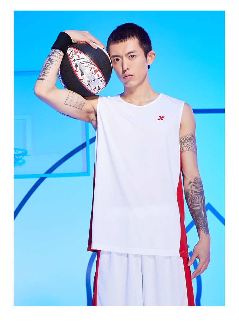 XTEP Professional Basketball Competition Uniform, Summer Quick-Dry Breathable T-Shirt And Shorts Set, Fitness Running Versatile Sportswear 13