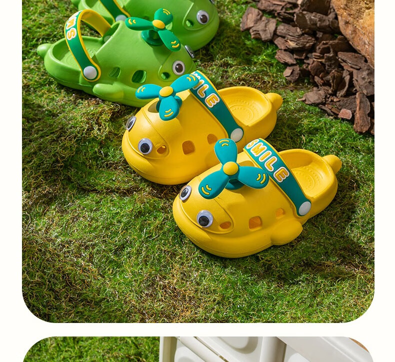Huameijianbu Children's Slippers, Boys And Girls Baby Indoor Outdoor Wear, Soft Sole Non-Slip Beach Clogs, HM026 Pink, Size 26-27 26