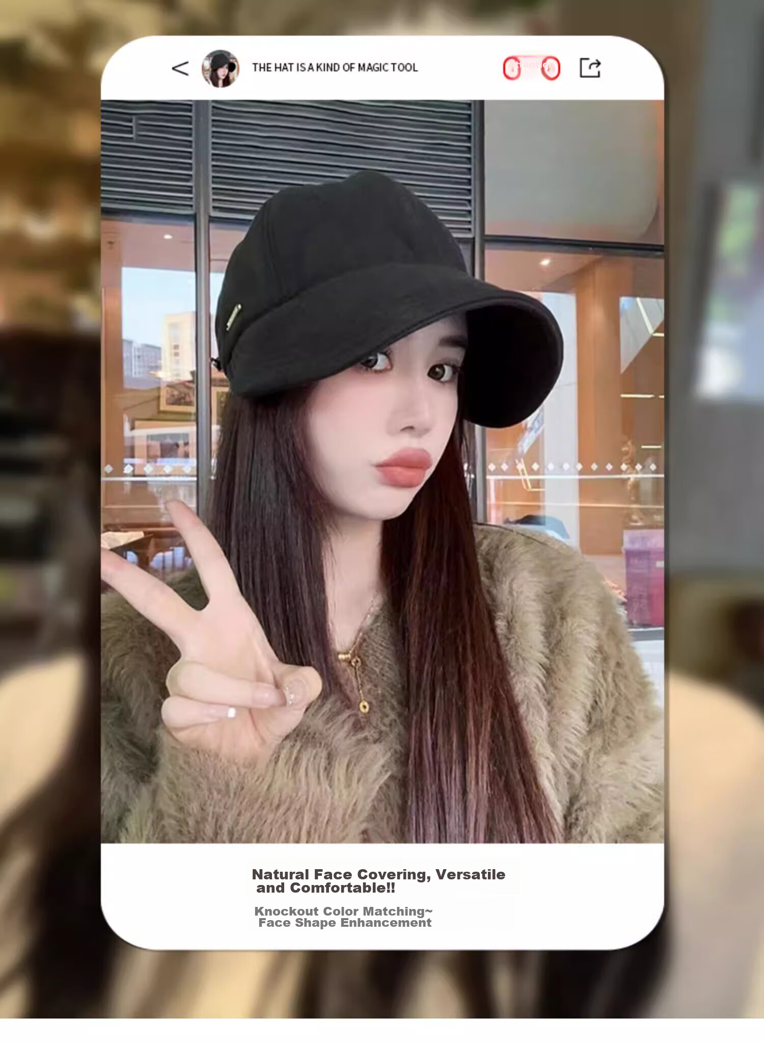 MMOPTOP Korean-Style Wide Brim Face-Covering Baseball Cap for Women, Versatile Spring And Autumn Fisherman Hat, Celebrity-Inspired Casual Woolen Hat 6