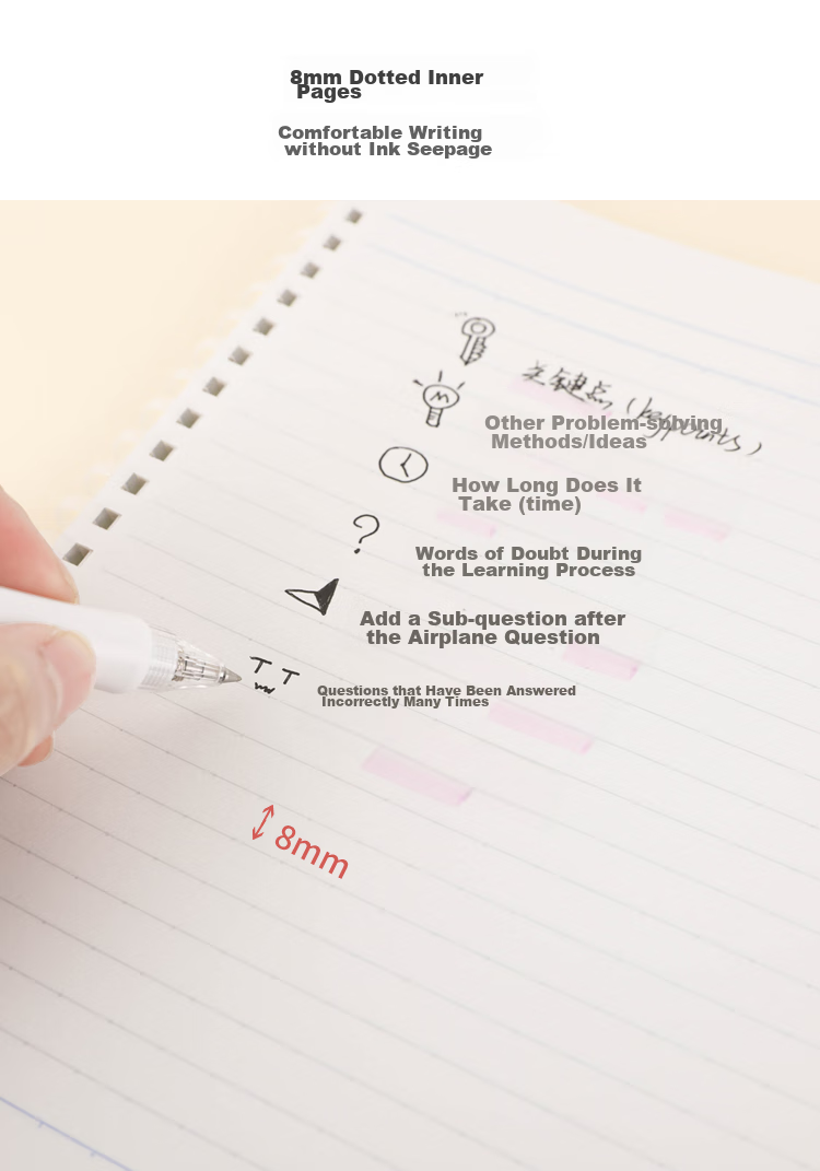 KOKUYO Campus Student Soft Spiral Notebook Journal Record Book, Shuicaixuyu, A5, 50 Sheets, Yellow WSG-SRDA550Y 5
