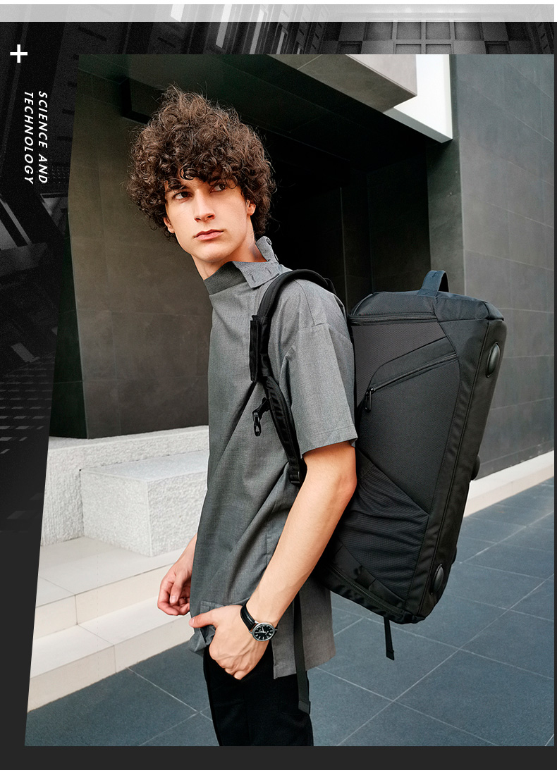 Bange Gym Bag for Men, Dry And Wet Separation, Sports Handbag with Large Capacity, Crossbody Bag with Separate Shoe Compartment, Travel Bag, 1917 Gray 5