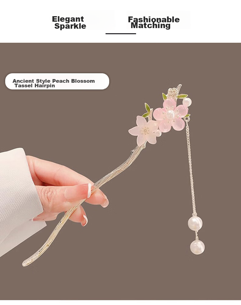Gunai 2026 Ancient-Style Hairpin for Women's Hanfu, Ethereal Tassel Hair Stick, Hair Accessory, Birthday Gift for Girls 8