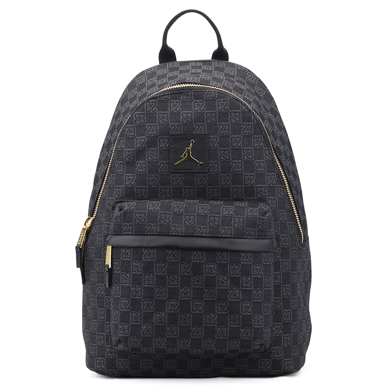 Jordan Unisex Sports Backpack Interwoven Letters Casual School Bag FJ6784-010 Black One Size