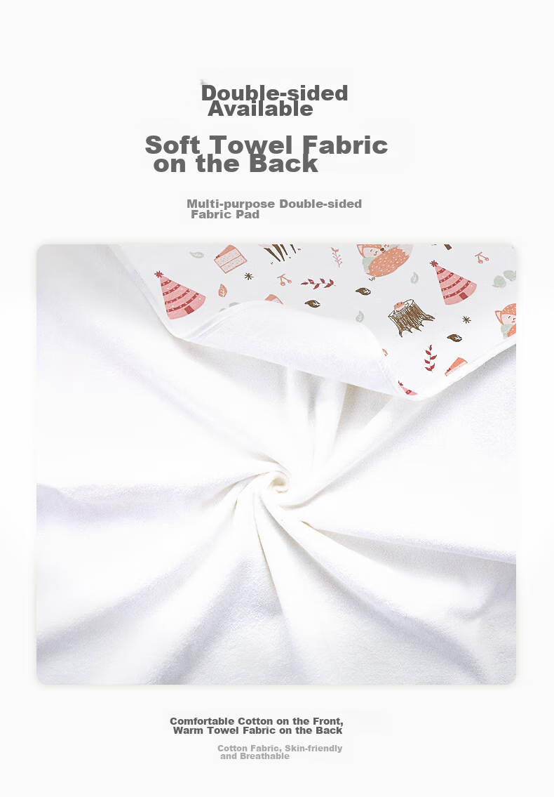 AIBEDILA Baby Diaper Pad, Pure Cotton Breathable Summer Waterproof Washable Menstrual Pad for Children And Infants, Class A Diaper Pad, 80*100 5