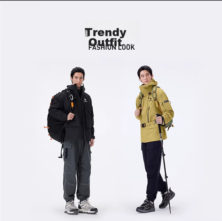 CAMEL Outdoor Jacket Three-In Unisex Coat, Heavy Rain-Resistant Waterproof Windproof Mountaineering Wear A34CA18673 13
