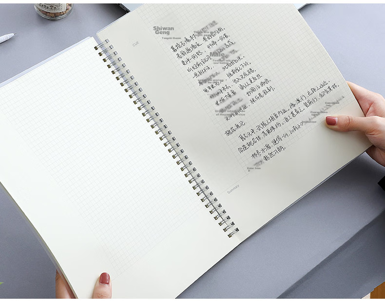 Wengu B5/80 Sheets Notebook, Spiral-Bound, Simple And Thick, for Office And Student Use, Stationery, PP Semi-Transparent Frosted Cover, Hard Shell, PPXQ001-1 (B5) Blank 17