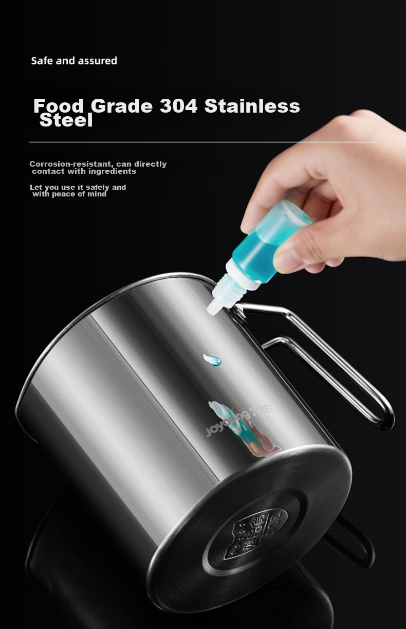 Joyoung Oil Dispenser, 304 Stainless Steel, Household Oil Strainer, Oil Storage Bottle, Kitchen Essential Tool, 1.8L 8