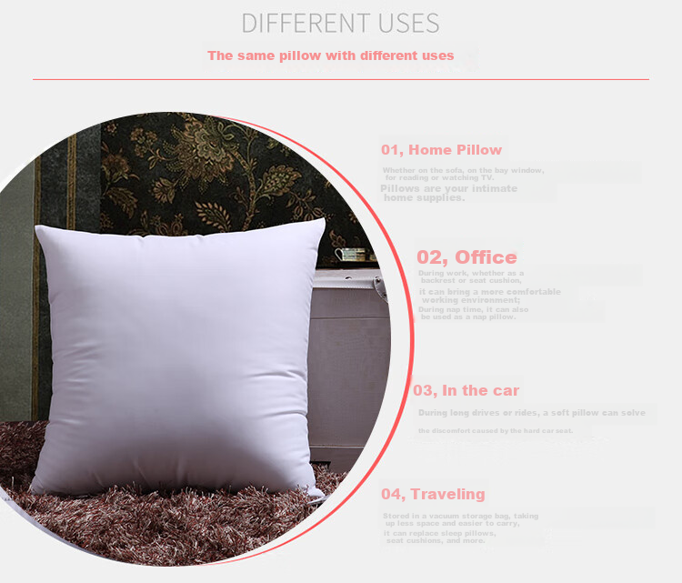 AVIVI High-Elasticity Sofa Cushion Core, Square Pillow Core Car Backrest Cushion Core Lumbar Support Core Bedside Backrest Pillow Core 50*50cm Single Piece 4