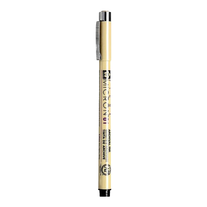 SAKURA PIGMA Needle-Tip Pen, Line Drawing Pen, No. 01 Black 0.25mm, Imported from Japan, Waterproof Drawing Pen, Water-Based Pen for Students And Children, Art Drawing, Hand-Drawn Comics, Anime Desig