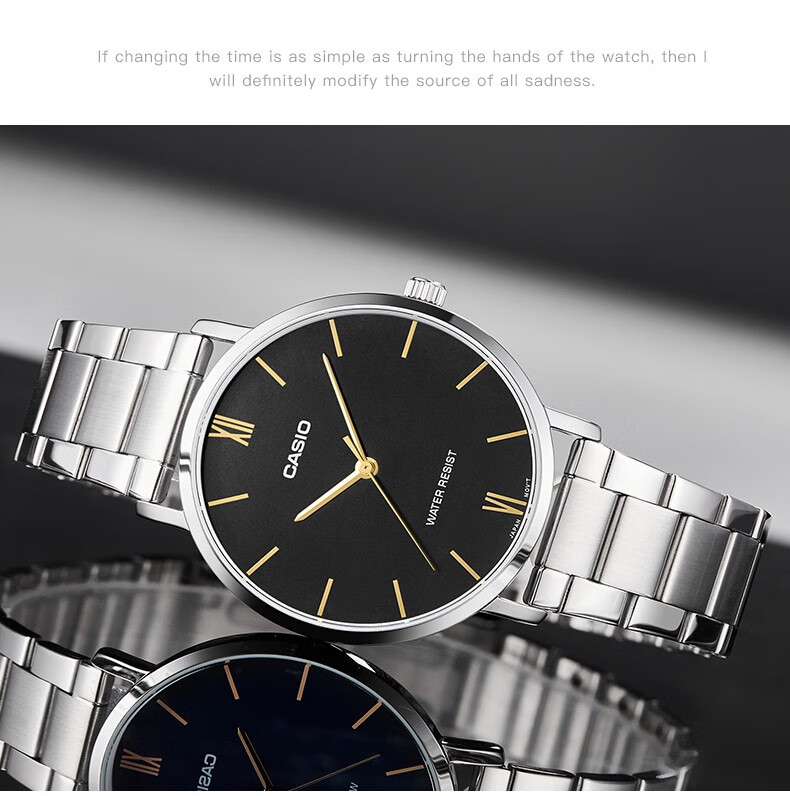 Casio Men's Watch, Business Commute Waterproof Three-Eye Pointer, Student Quartz Watch Gift for Boyfriend MTP-VT01L 6