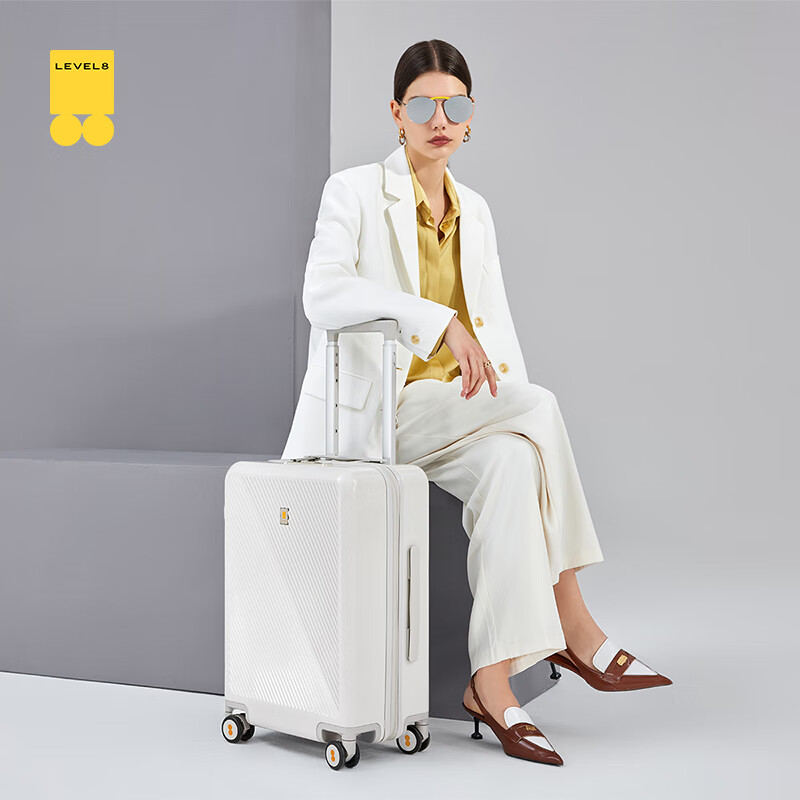 LEVEL8 Luggage Trolley Suitcase, Carry-On Case, 20-Inch, for Men And Women Students, Fashionable Light And Shadow Series Travel Case