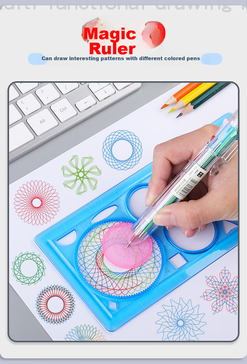DiLe 30cm Angle Parallel Drawing Ruler for Registered Architects, Design Students, Stationery, Postgraduate Entrance Exam, Line-Drawing Ruler, Exam Grid Ruler, Balance Ruler, Multifunctional Rolling Sliding Ruler 2671 7