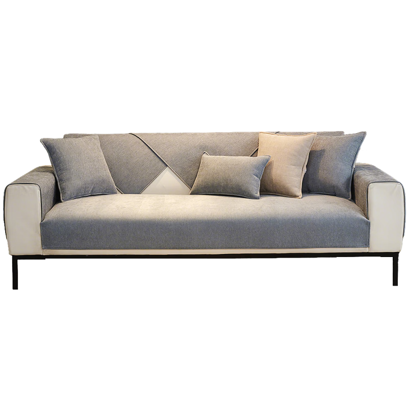 JD Original Ultra-Durable Sofa Cushion Cover, Simple Non-Slip Straight Sofa Pad for Three-Seater Sofa, 90*180cm