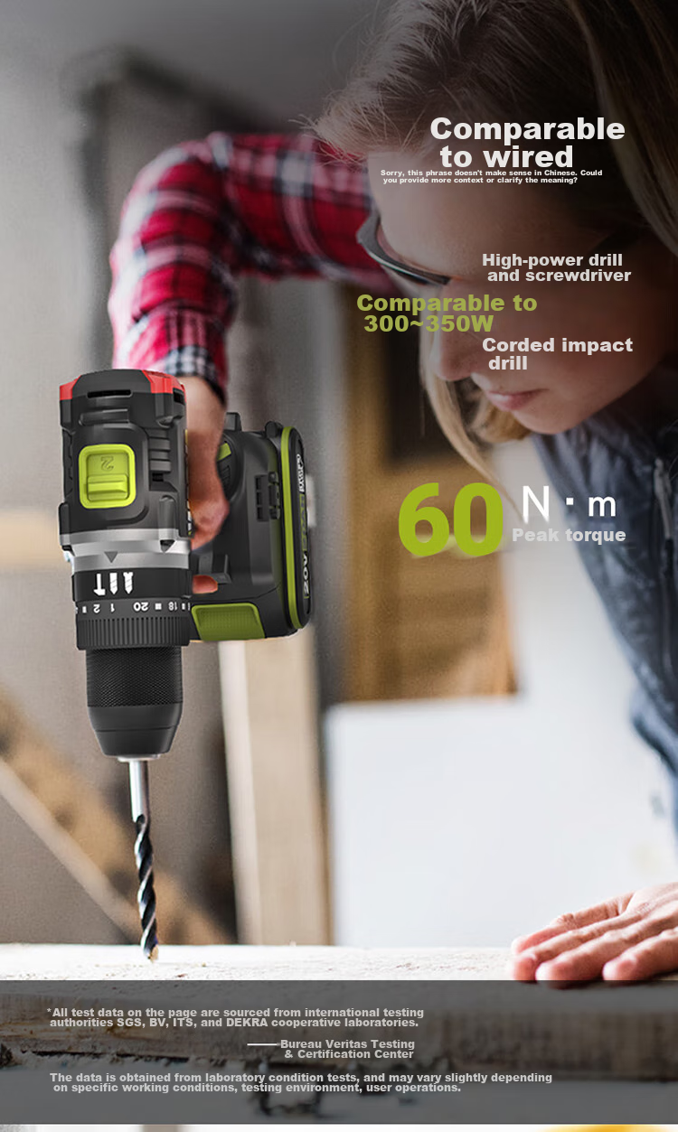 WORX 20V Brushless Impact Drill WU369.1 (Single Battery), Electric Drill with Lithium Battery, Pistol Drill for Home Use, Wall Drilling 5