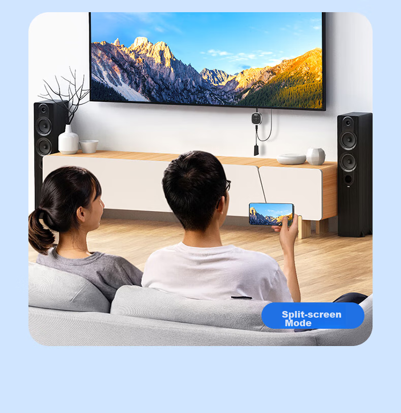 BIAZE Wireless Screen Mirroring Device for Mobile Phones, 4K HD Decoding HDMI Audio And Video Synchronization Transmitter, Compatible with Apple, Android, Huawei Phones, Computers for Connecting to TVs, Monitors, And Projectors 18