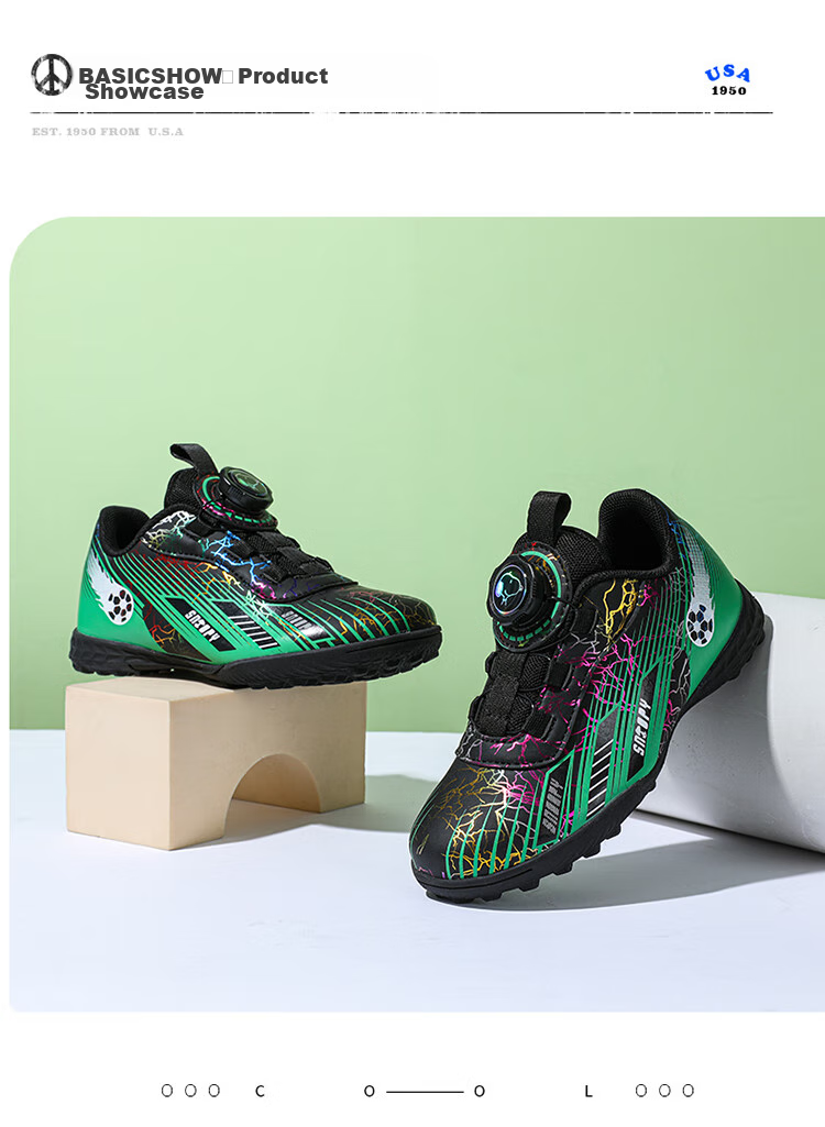 SNOOPY Children's Sports Shoes, Boys And Girls Training Shoes, TF Turf Cleats, Wear-Resistant Soccer Shoes, 0038 Dream Purple, Size 36 13