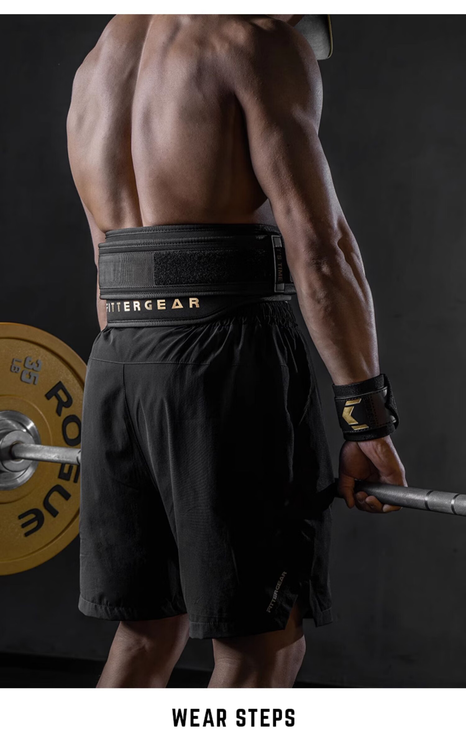 FITTER GEAR Fitness Waist Belt for Men, Deadlift Squat Strength Training Weightlifting Support Belt, Army Green Size S 14