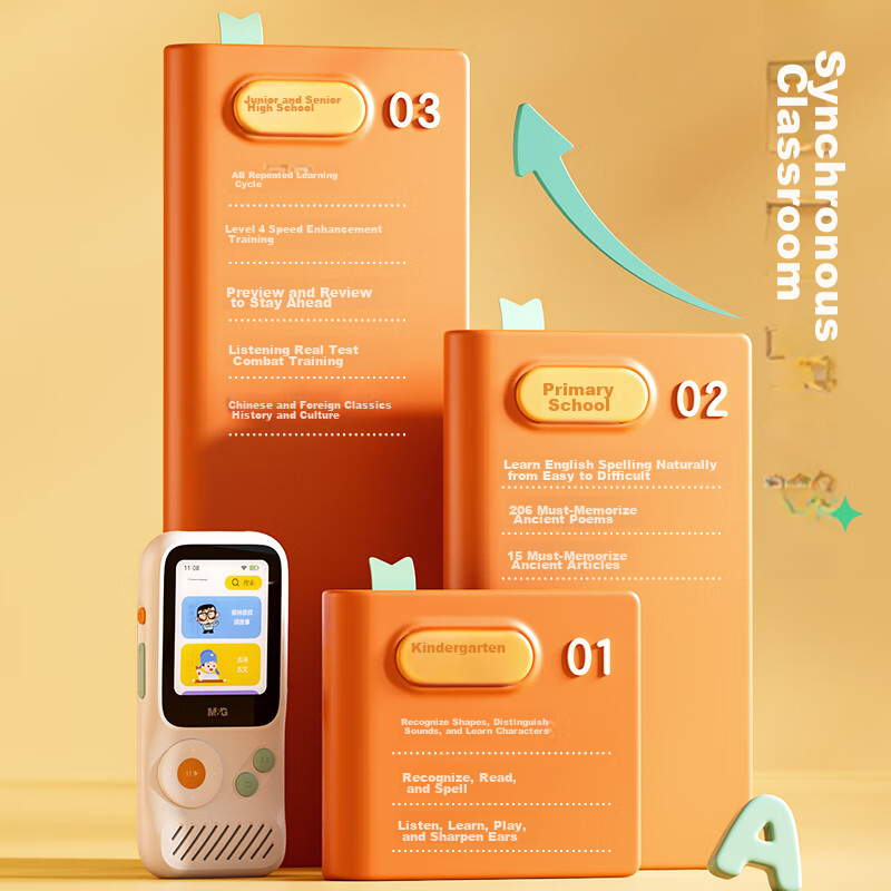 M&G Stationery, English Listening Treasure, Pocket Repeater Learning Machine for English Listening, Portable Vocabulary Player, Xuan Ling Ji Listening Device, 32GB Birthday Gift