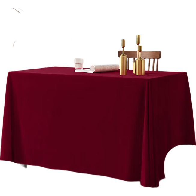 AVIVI Velvet Conference Tablecloth, Exhibition Event Red Tablecloth, Wedding Rectangular Coffee Table Cover, 2*3m Wine Red