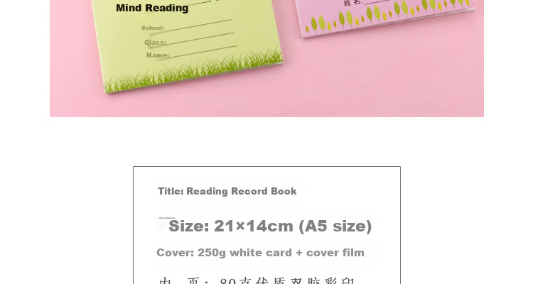 Yuhe A5 Elementary School Student Mind Map Reading Notebook, Children's Book Notes, After-Reading Reflections, Good Words And Sentences Collection Book, Diary, 4-Pack Set, 5198 Gree 6