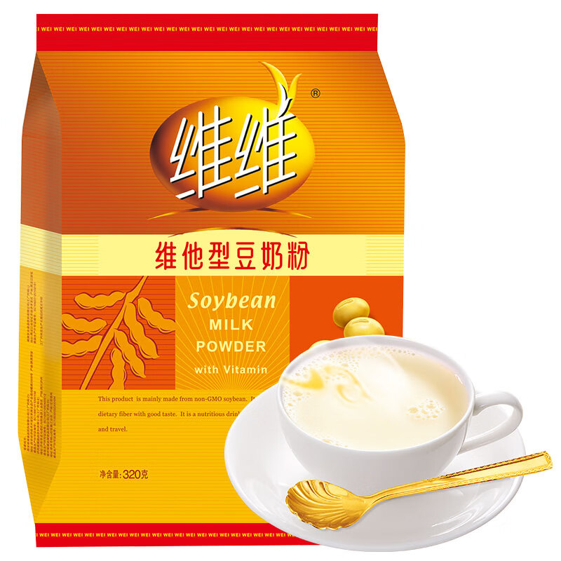 维维豆奶粉320g/袋营养早餐速溶即食冲饮代餐非转基因大豆 速溶即食