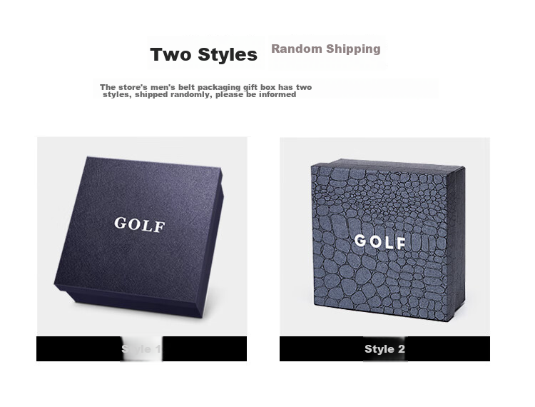 GOLF Men's Belt with Automatic Buckle, Double-Sided Cowhide Waistband, G-Buckle Letter Trouser Belt, Gift Box Packaging, Birthday Present for Boyfriend 9
