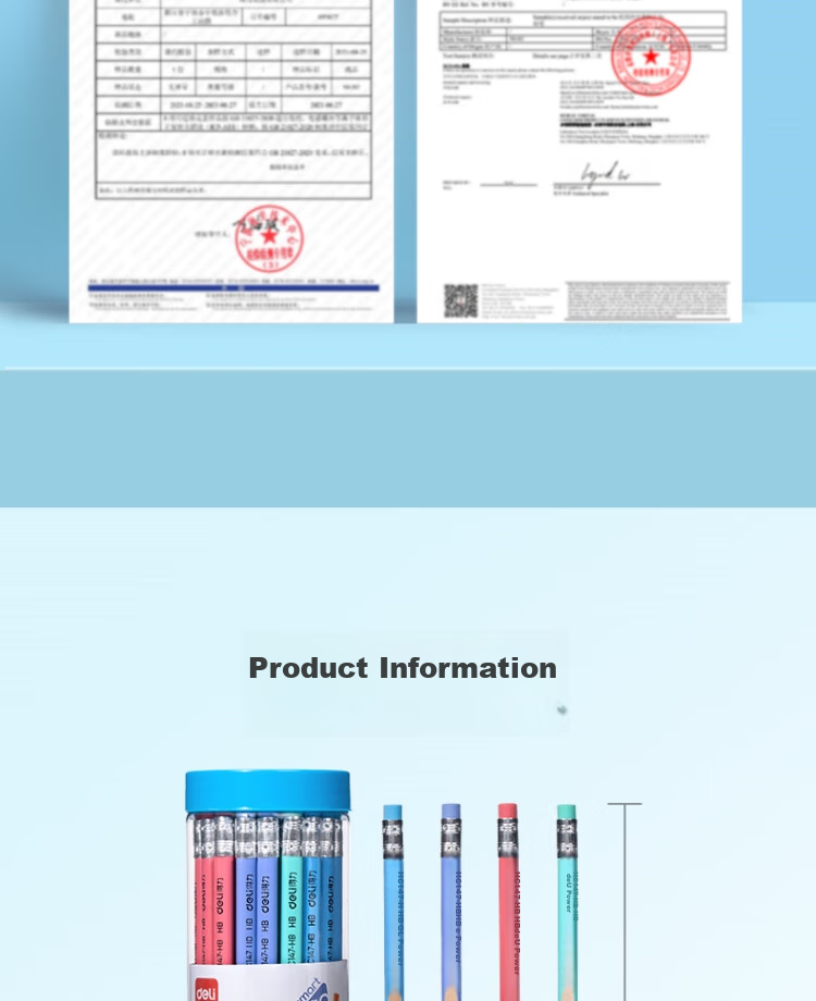 Deli You Dong Dong Writing Pencil HB (30 Pieces/tube), Multi-Color with Eraser Tip, Easy Grip, Children's Posture-Correcting Pencil, Student Handwriting Practice Pen HC148-HB, Back-To Stationery 14