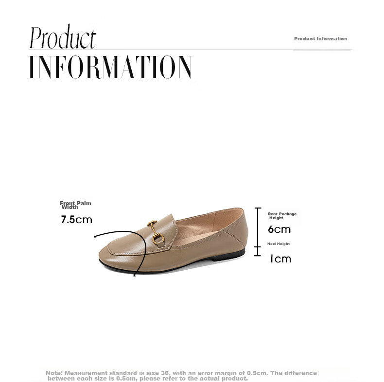 COMELY Genuine Leather Loafers for Women, New Spring/summer Style, Sheepskin Flat Slip-On Shoes, Comfortable Versatile Small Leather Shoes, Camel Color, Size 33 17