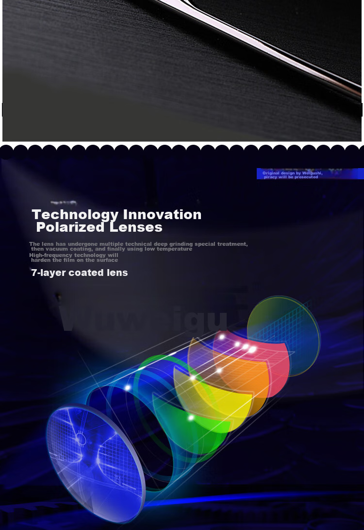 VEGOOS Polarized Men's Metal Square Frame Sunglasses Trendy Cool UV Protection Driving Shades 1318 13