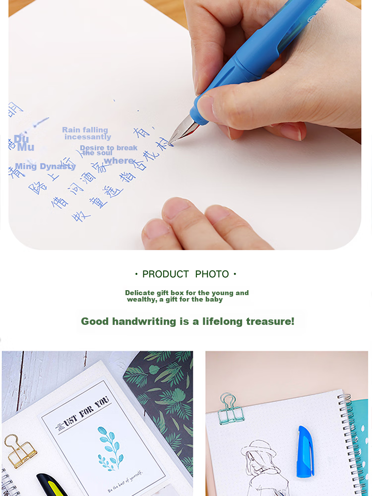 STABILO Growth Pen [Graduation Gift for Men And Women], German Import, Third-Grade Elementary School Student Calligraphy Practice Pen, Correct Posture Back-To Gift, Lemon Green EF Nib 8