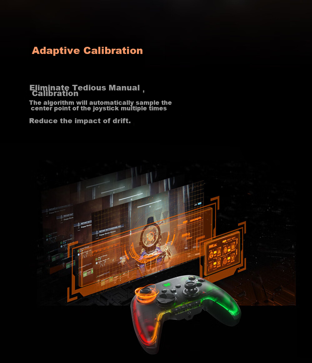 Mojiang Rainbow 2 PRO Wireless Game Controller Switch/NS/PC Xbox Bluetooth Motion-Sensing Apex Black Myth: Wukong/Monster Hunter: Strides of Destiny Standard Editio 8