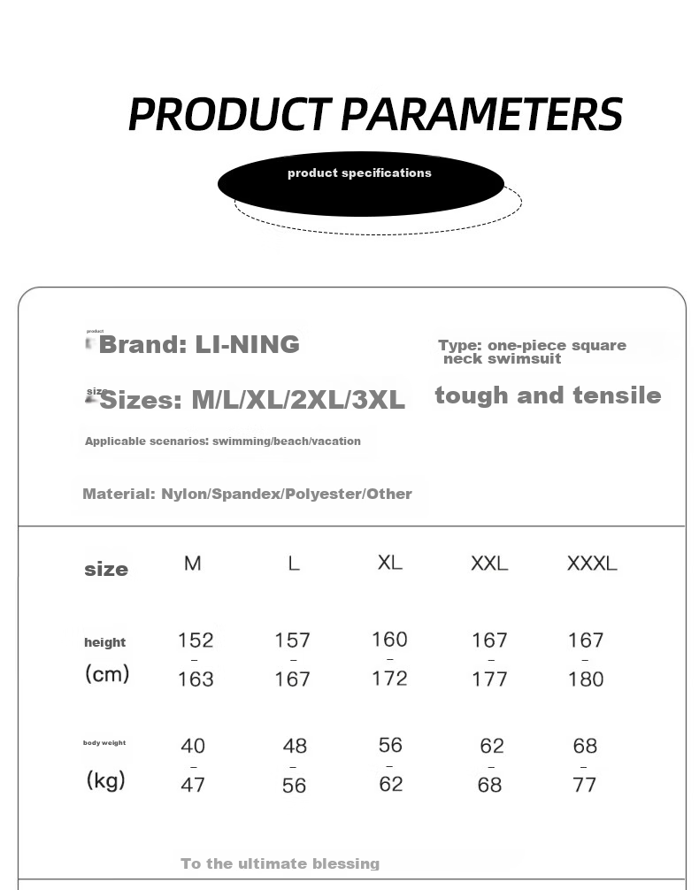 Li-Ning One-Piece Swimsuit for Women, Long Sleeves, Sun Protection, Conservative, Slimming, Comfortable, Chlorine-Resistant, Sports Training Swimwear 018 Black Gray XL 11