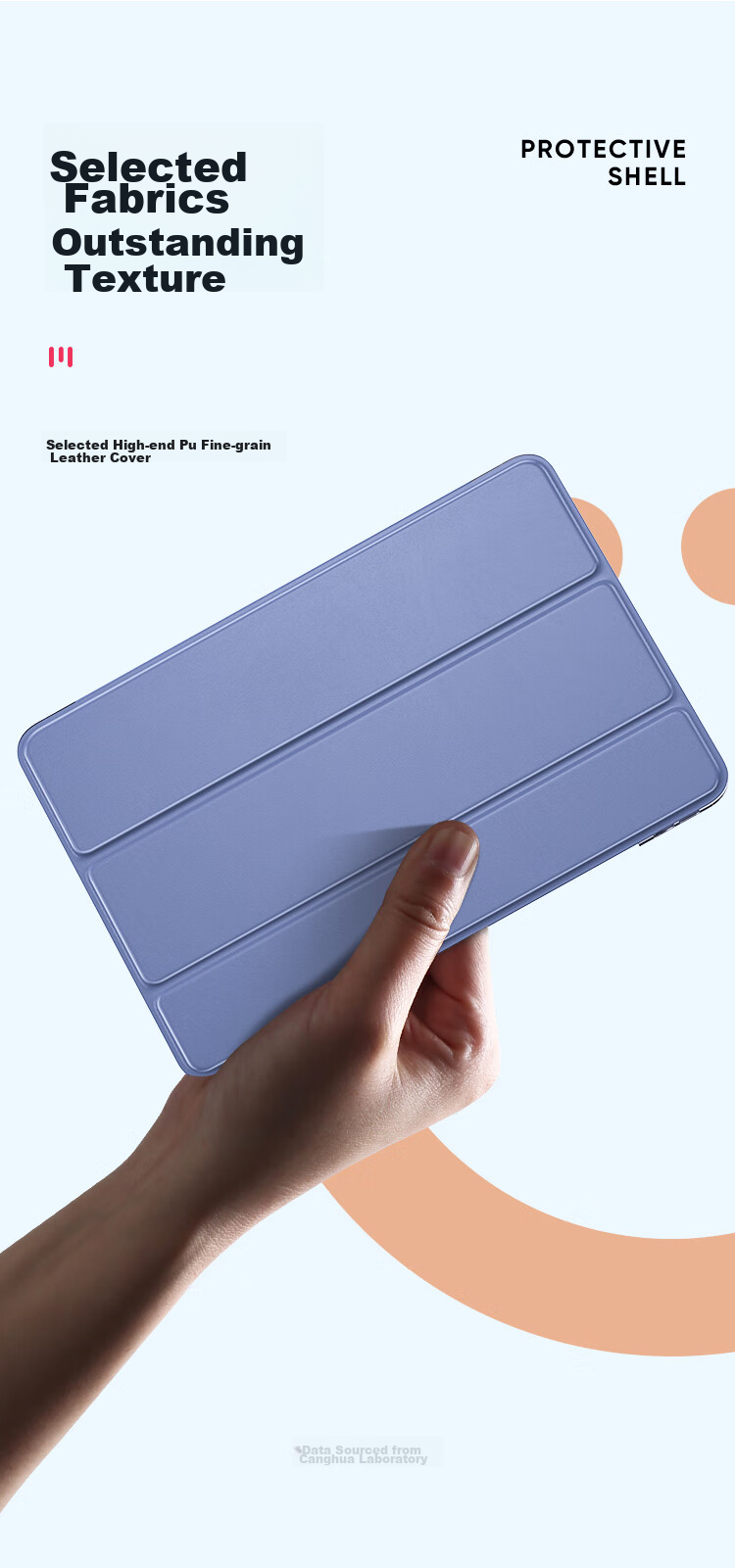 CangHua IPad Air 3 Case, Compatible with 2019 Pro 10.5-Inch Model, Protective Cover with Stand, Ultra-Thin Full Protection Shockproof Case for Apple Tablet 6