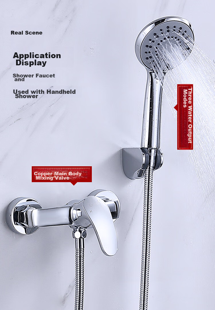Larsd Shower Mixing Valve Set, Shower Faucet And Showerhead Set, Copper Body Bathroom Cold And Hot Mixing Valve LD72031 3