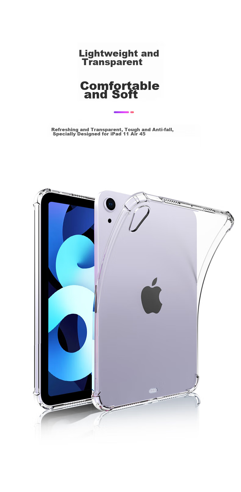 BIAZE Compatible with 2026 M4 Chip Apple IPad Air 11-Inch Case, Protective Cover for Apple Tablet Air 8/7/6, 11-Inch TPU Air Cushion Shockproof Soft Case 1