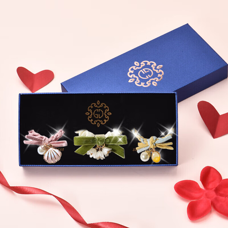 Gunai Weekly Hair Tie Hair Accessory Elastic Hair Band Hair Rope Hair Ornament Practical New Year Gift for Girls 2