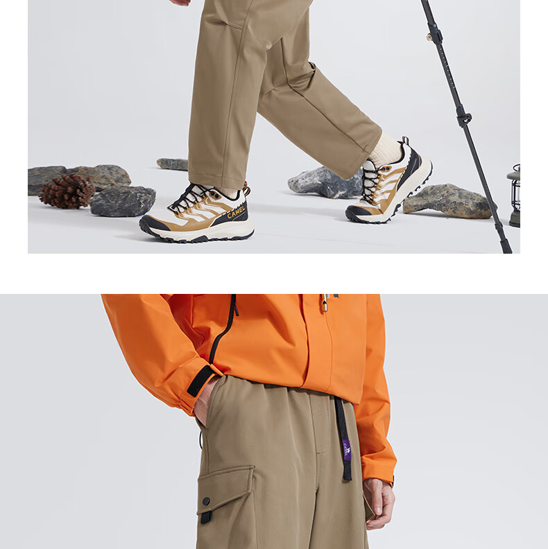 CAMEL Men's Cargo Pants, Wide-Leg Style, Wang Junkai's Same Style, Spring And Summer Soft Shell Straight-Leg Casual Trousers M14CAWI644 26