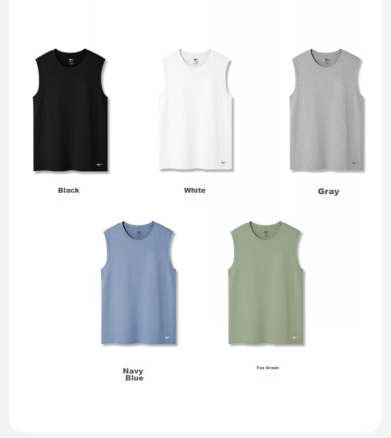 SEPTWOLVES [100% Cotton Soft Comfortable] Wide Shoulder Tank Top for Men, Pure Cotton Undershirt, Sleeveless T-Shirt, Sports Fitness Vest, Undershirt 18