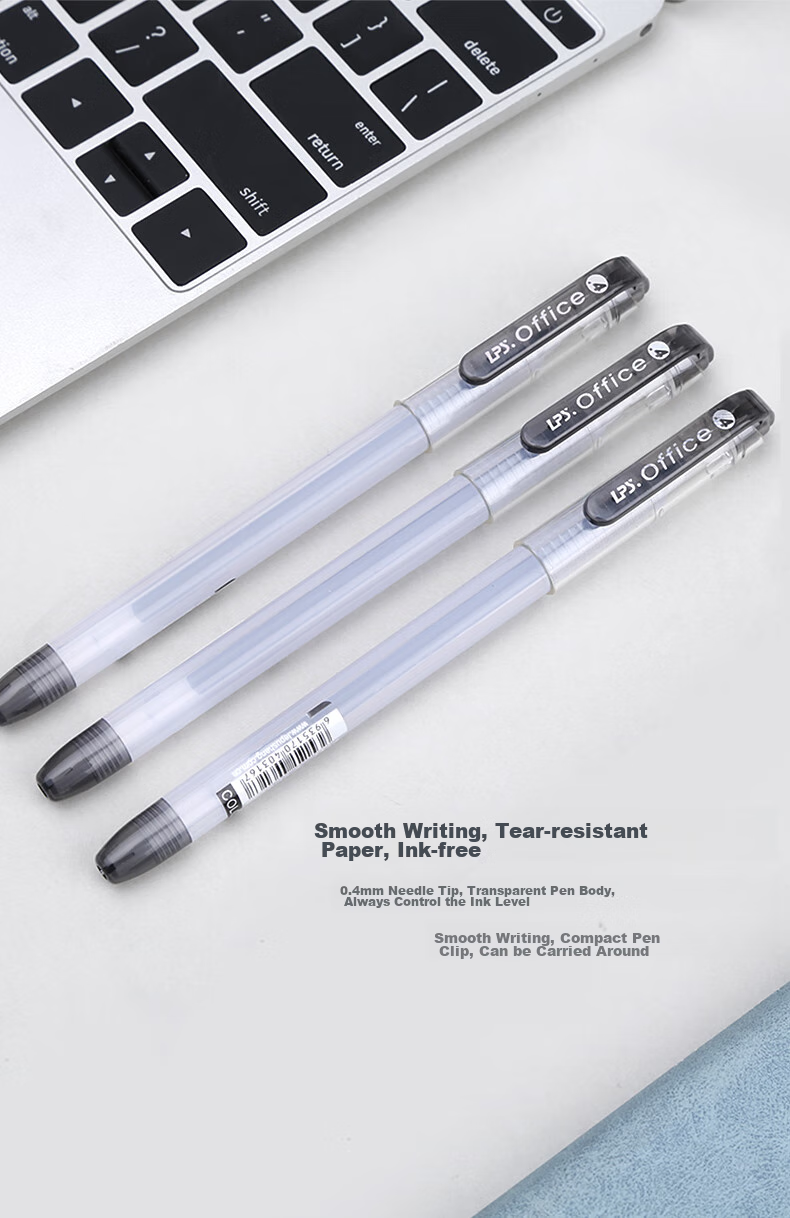 Lepusheng (LPS) Gel Pen, 0.5mm Bullet Tip, Exam-Specific Office Large Capacity Quick-Drying Pen Set, Student Stationery, 316, 8 Black 2 Blue 2 Red, Economical Boxed Set 5