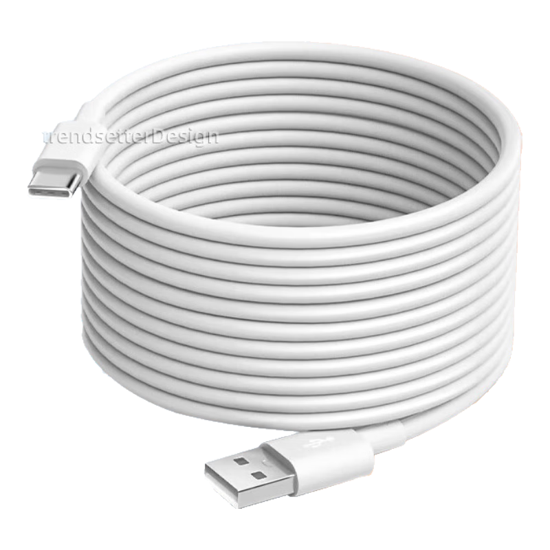 Trendsetter Compatible with Xiaomi Camera Power Extension Cable, 8 Meters, for Xiaomi 2/3 Gimbal/c300/c500/c700/4 Camera Surveillance, Power Cord Extension, Type-C Data Cable Accessory