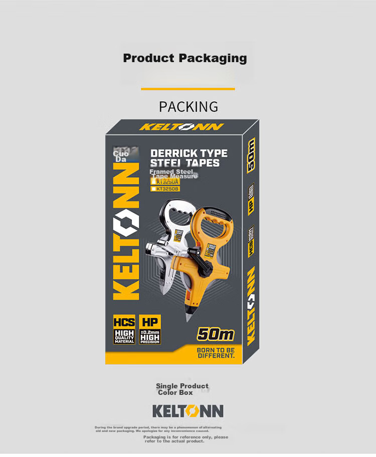 KELTONN 50-Meter Handheld And Stand-Up Steel Tape Measure, Cross-Shaped Long Tape Measure, Engineering Ruler, Measuring Tape, Meter Ruler, Renovation Measuring Tape 7