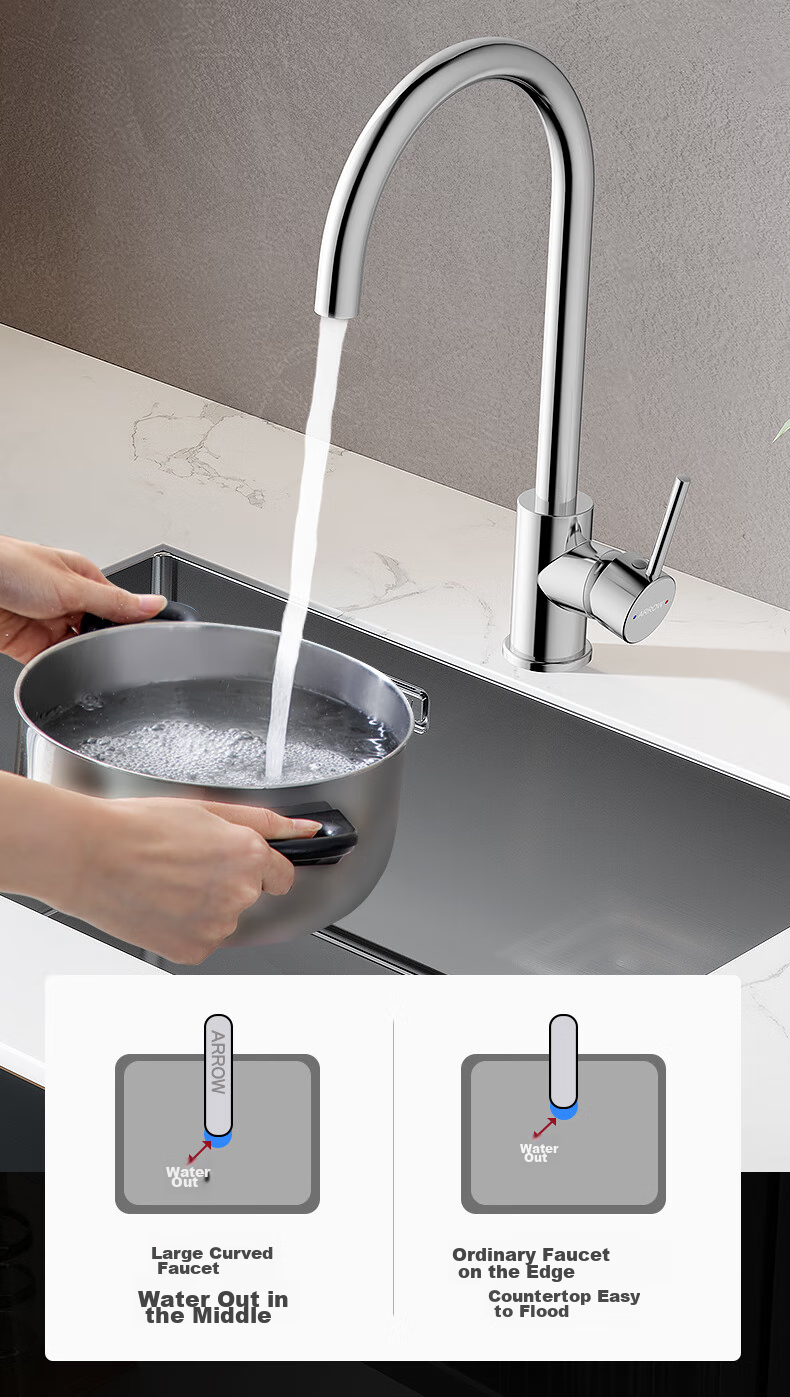 ARROW Kitchen Hot And Cold Faucet, Sink Tap, Healthy Tap, 360° Rotating Hot And Cold Dual Control AE45305CP 15