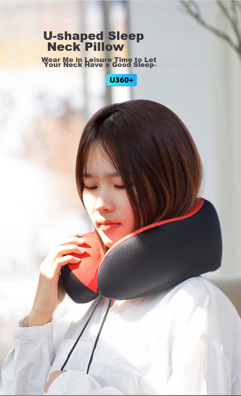GiGi U-Shaped Neck Pillow, Memory Foam Travel Pillow for Airplane And Car, Nap Pillow, Cushion, Gray 1