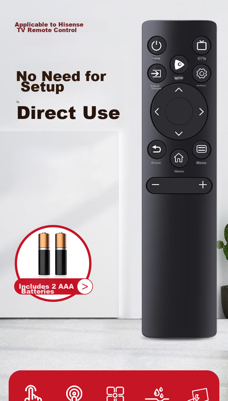Accoona Universal Remote Control Compatible with Hisense Smart TV Vidda CN3A75, 3V75, 3A69, 3A57, 55-Inch, 65-Inch Vidda LCD TVs 2
