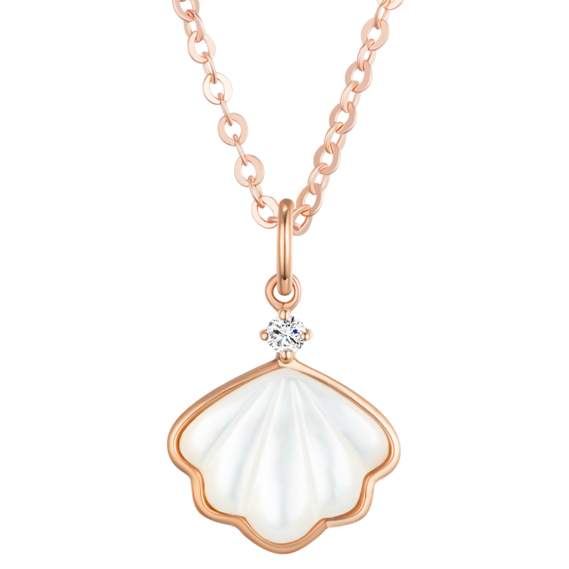 Grace Girl Diamond Princess Necklace for Women, Rose Gold Choker Chain, Practical Jewelry, Anniversary Birthday Gift for Girlfriend