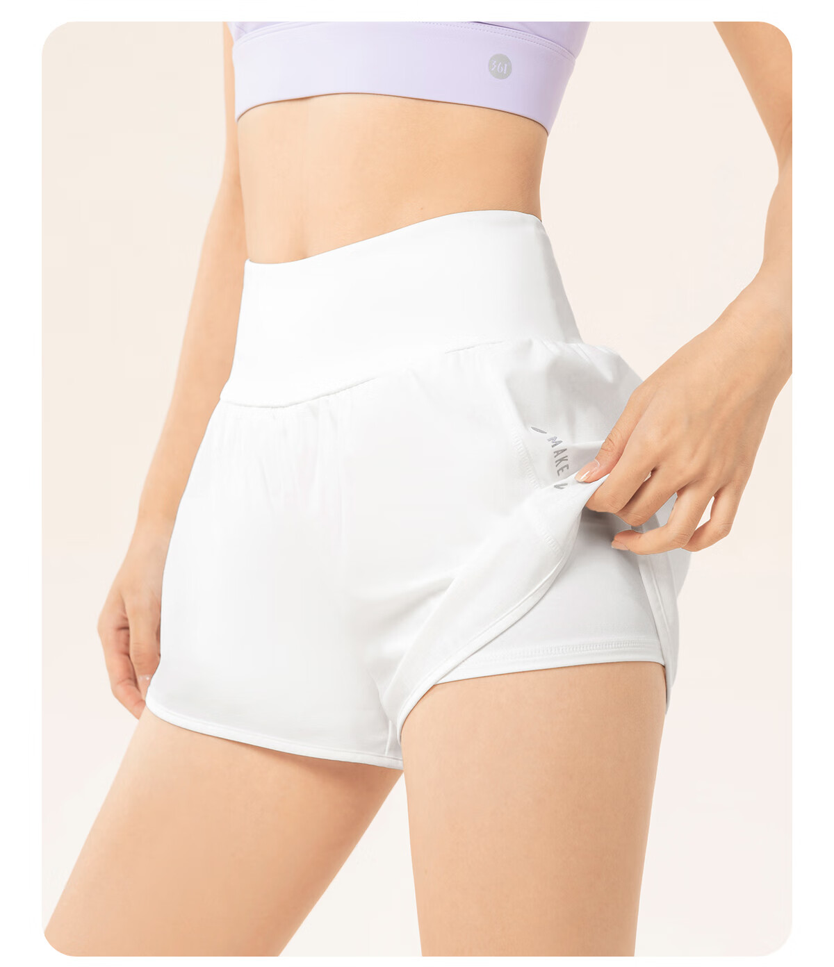 361° Sports Fitness Yoga Shorts, Lightweight Summer Style, Anti-Exposure, Fake Two-Piece Design, Running Sports Breathable Shorts for Outdoor Wear 29