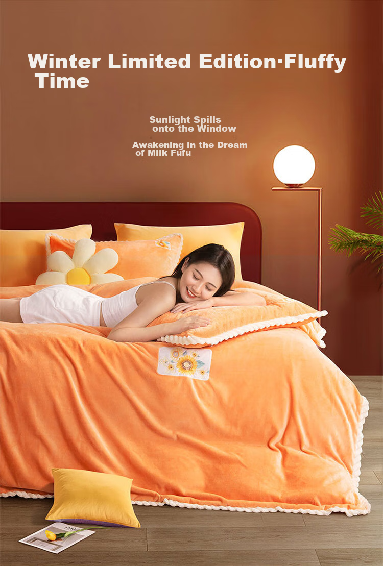 FUANNA Milk Velvet Duvet Cover, Single Piece, Winter Warmth, Flannel, Anti-Static Quilt Cover, for Single Student Dormitory, 152*210cm 1
