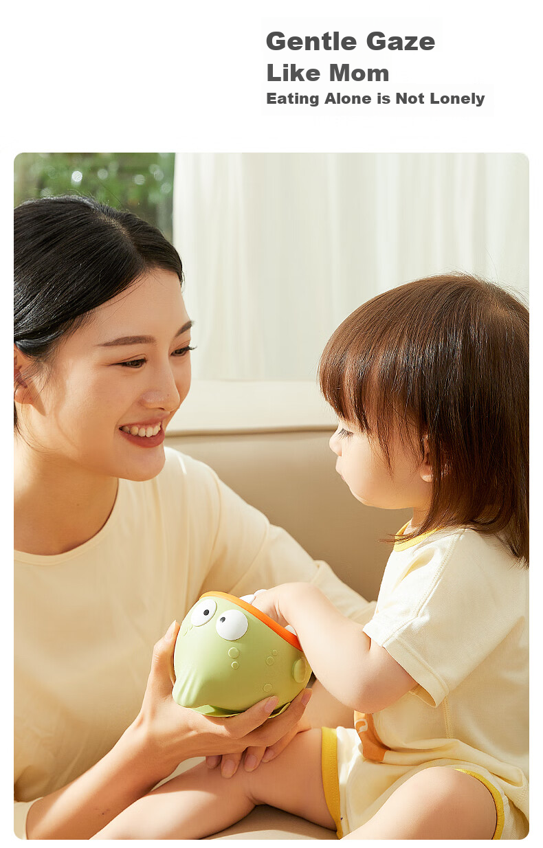 Huangchong Baby Food Bowl with Suction Base, Anti-Drop And Anti-Scalding Training Bowl for Infants And Children, Silicone Tableware for Learning to Eat 23